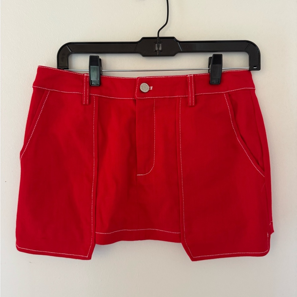 BY.DYLAN Cooper Red Mini Skirt
